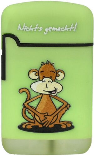 Easy Torch Affe Nichts gemacht! Feuerzeug hellgrün