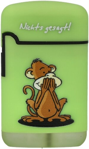  Easy Torch Affe Nichts gesagt! Feuerzeug hellgrün
