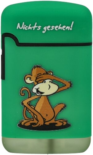 Easy Torch Affe Nichts gesehen! Feuerzeug grün