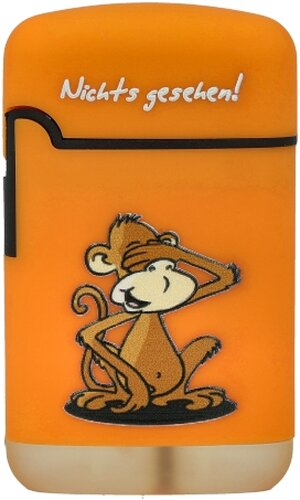 Easy Torch Affe Nichts gesehen! Feuerzeug orange