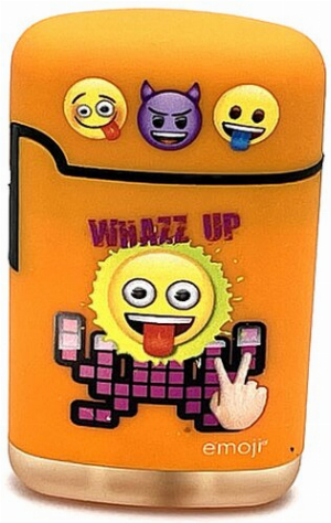 Easy Torch emoji Whazz up Motiv Feuerzeug orange