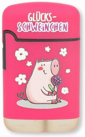 Easy Torch Feuerzeug 11v12 Schweinchen Pink GLÜCKS-SCHWEINCHEN