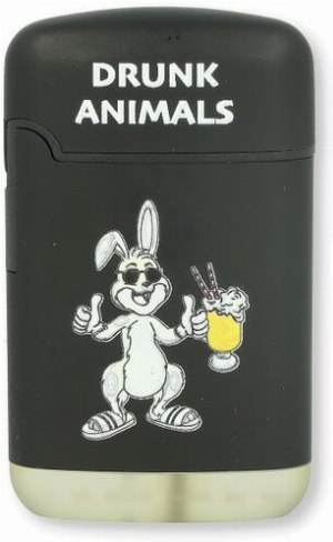 Easy Torch Feuerzeug 1v4 DRUNK ANIMALS Hase Schwarz