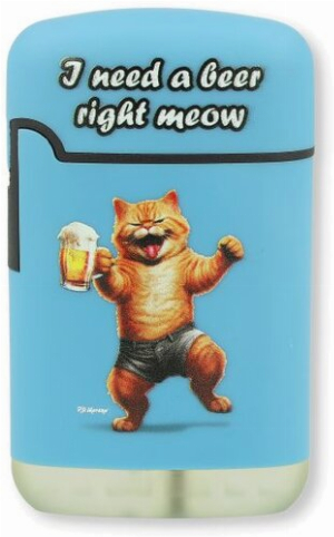 Easy Torch Feuerzeug 1v4 Furry Fun Cats Katze Blau