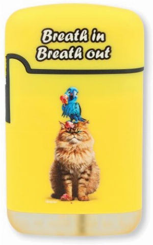 Easy Torch Feuerzeug 2v4 Furry Fun Cats Katze Gelb