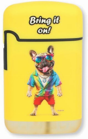 Easy Torch Feuerzeug 2v4 Furry Fun Dogs Hund Gelb