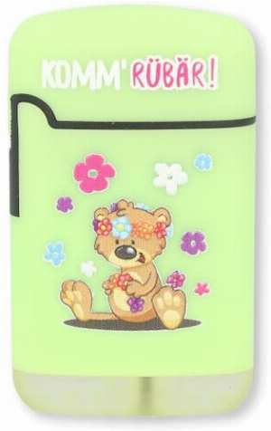 Easy Torch Feuerzeug 3v12 Bärchen Hellgrün KOMM RÜBÄR!