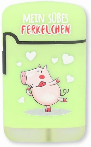 Easy Torch Feuerzeug 3v12 Schweinchen Hellgrün MEIN SÜSSES FERKELCHEN