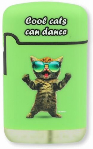 Easy Torch Feuerzeug 3v4 Furry Fun Cats Katze Grün