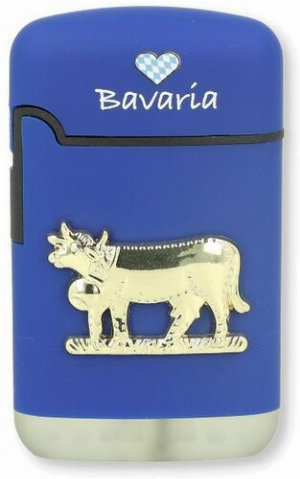 Easy Torch Feuerzeug Bavaria Blue Gold Pin Kuh