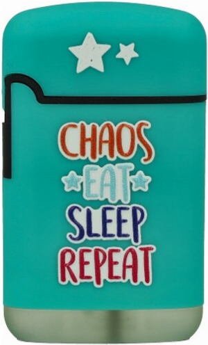 Easy Torch Feuerzeug Chaos Eat Sleep Repeat türkis