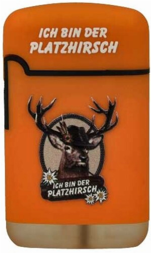 Easy Torch Feuerzeug Ich Bin Der Platzhirsch orange