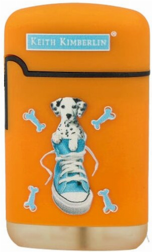 Easy Torch Feuerzeug Kimberlin Hunde im blauem Schuh orange