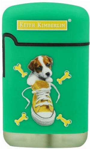 Easy Torch Feuerzeug Kimberlin Hunde im gelben Schuh grün