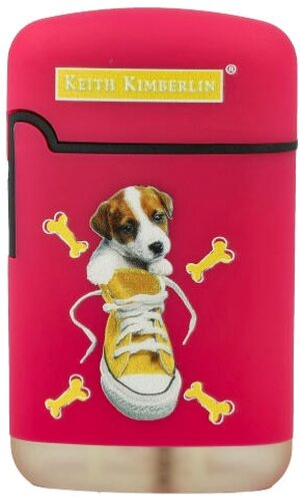 Easy Torch Feuerzeug Kimberlin Hunde im gelben Schuh pink