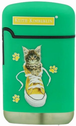 Easy Torch Feuerzeug Kimberlin Katzen im gelben Schuh grün