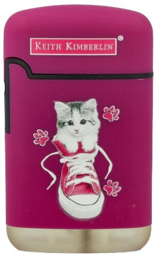 Easy Torch Feuerzeug Kimberlin Katzen im pinkem Schuh lila