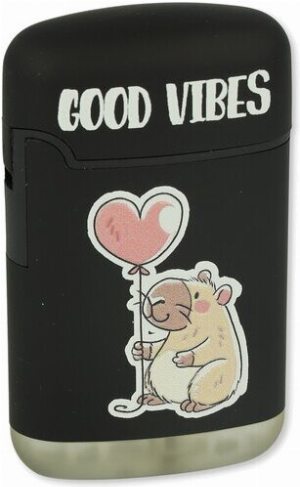 Easy Torch Feuerzeuge Capybara black 2v4 Good Vibes