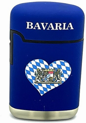 Easy Torch Herz Motiv Serie Bavaria Feuerzeug blau