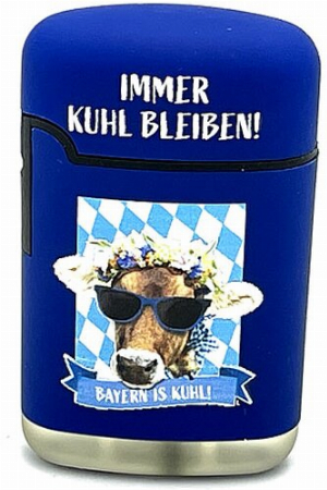 Easy Torch Immer Kuhl bleiben mit Sonnenbrille! Serie Bayern Feuerzeug blau