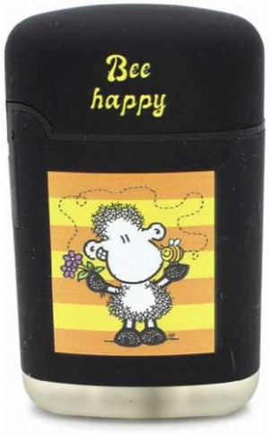 Easy Torch Jet Feuerzeug Bee happy schwarz Nr.2