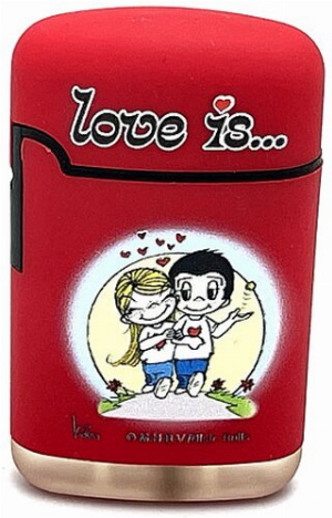Easy Torch Love is Spazierengehen Motiv Feuerzeug rot