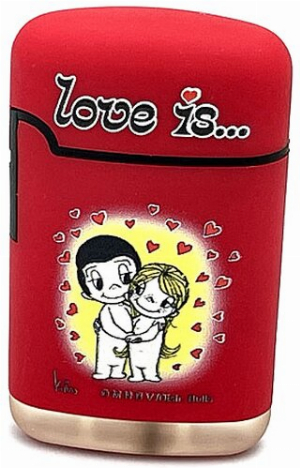 Easy Torch Love is umarmen Motiv Feuerzeug rot