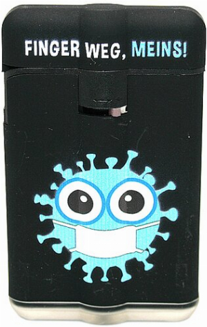 Easy Torch  Power Flat Finger Weg Meins! blau Feuerzeug