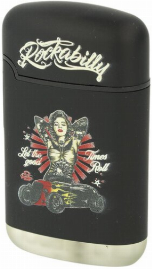 Easy Torch Relief Rockabilly Feuerzeug Schwarz 3v4