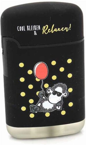 Easy Torch sheepworld Cool bleiben & Relaxen! Luftballon Motiv Feuerzeug Schwarz