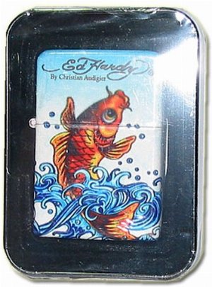Ed Hardy Z-Plus Sturmfeuerzeug Fisch