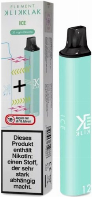 Element Klik Klak Ice Einweg E-Zigarette 20 mg Nikotin