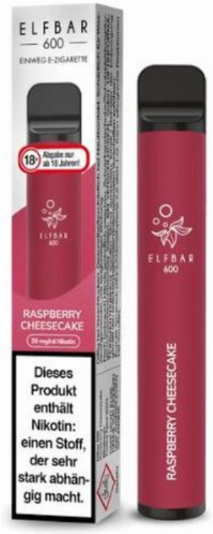 Elf Bar 600 Einweg E-Zigarette Raspberry Cheesecake 20mg