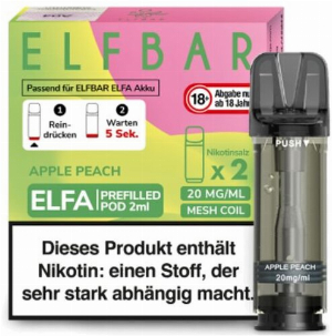 Elf Bar ELFA Apple Peach Prefilled Pod 2x2ml 20mg