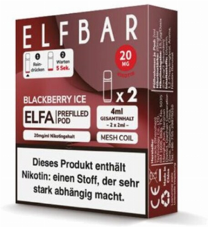 Elf Bar ELFA Blackberry Ice Prefilled Pod 2x2ml 20mg