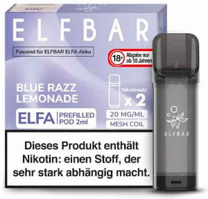 Elf Bar ELFA Blue Razz Lemonade Prefilled Pod 2x2ml 20mg