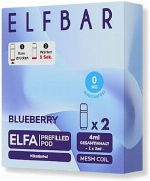 Elf Bar ELFA Blueberry Prefilled Pod 2x2ml Nikotinfrei
