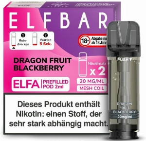 Elf Bar ELFA Dragon Fruit Blackberry Prefilled Pod 2x2ml 20mg