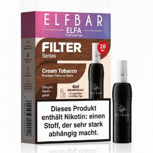 Elf Bar ELFA Filter Series Cream Tobacco Prefilled Pod 2x2ml 20mg