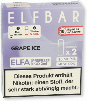 Elf Bar ELFA Grape Ice Prefilled Pod 2x2ml 20mg