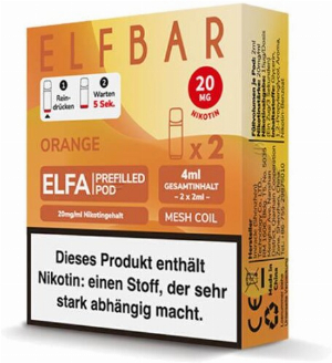 Elf Bar ELFA Orange Prefilled Pod 2x2ml 20mg