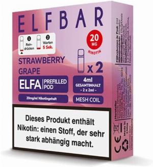 Elf Bar ELFA Strawberry Grape Prefilled Pod 2x2ml 20mg