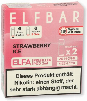 Elf Bar ELFA Strawberry Ice Prefilled Pod 2x2ml 20mg