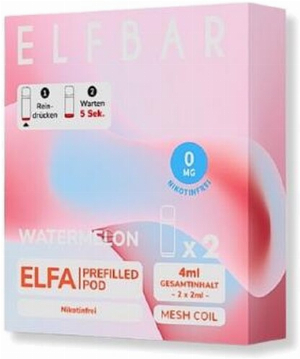 Elf Bar ELFA Watermelon Prefilled Pod 2x2ml Nikotinfrei