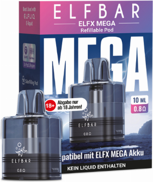 Elf Bar ELFX Mega Leerpod 10ml 0,8 Ohm 1 Stk.