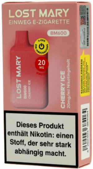 Elf Bar Lost Mary BM600 Cherry Ice Einweg E-Zigarette 20mg