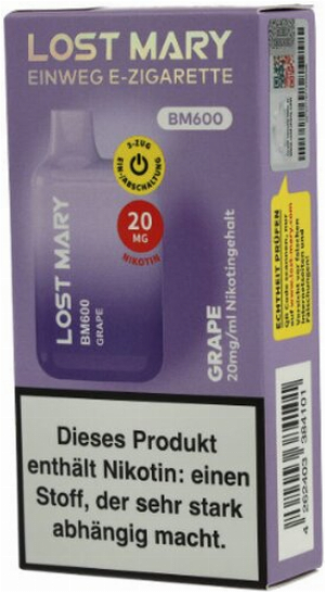 Elf Bar Lost Mary BM600 Grape Einweg E-Zigarette 20mg