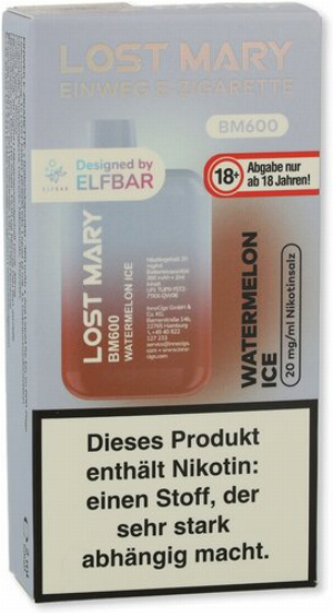 Elf Bar Lost Mary BM600 Watermelon Ice Einweg E-Zigarette 20mg