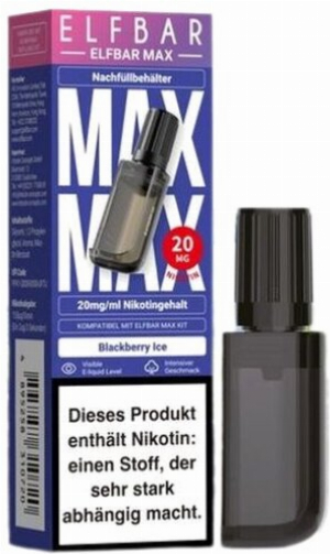 Elfbar Max Nachfülltank Blackberry Ice 10ml 20mg/ml