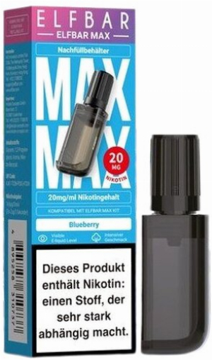 Elfbar Max Nachfülltank Blueberry 10ml 20mg/ml